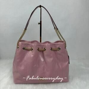 Coach Evelyn Shoulder Bag With Quilting In Leather/Gold/Carnation CDR00 NWT